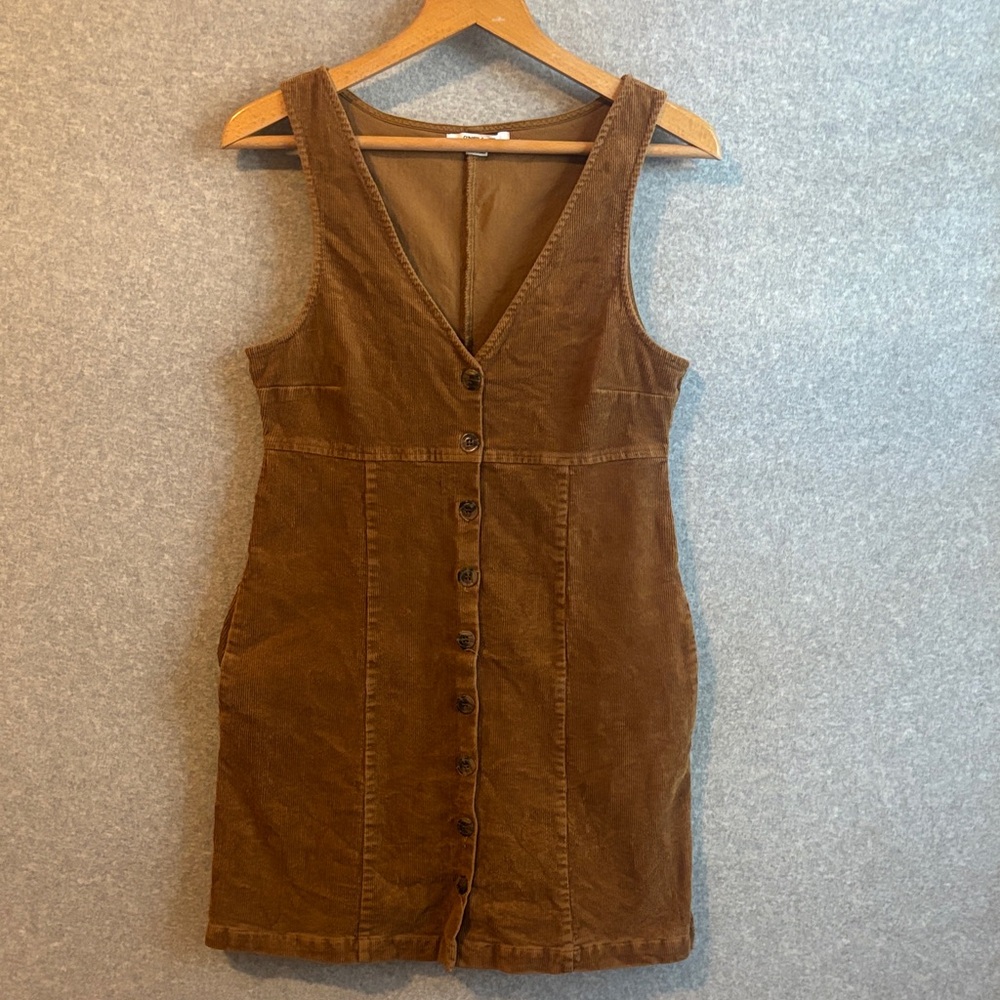 O'Neill Corduroy Button Front Jumper Mini Dress size Small